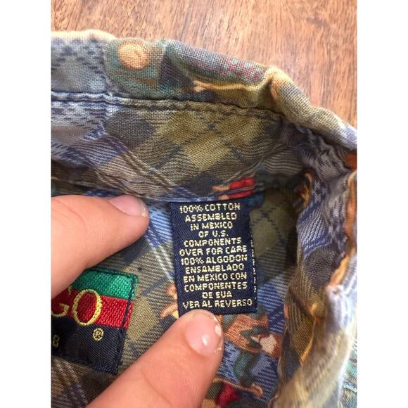 Vintage Tango Men's Button Up Short Sleeve Golf Shirt Size Large - Picture 6 of 6